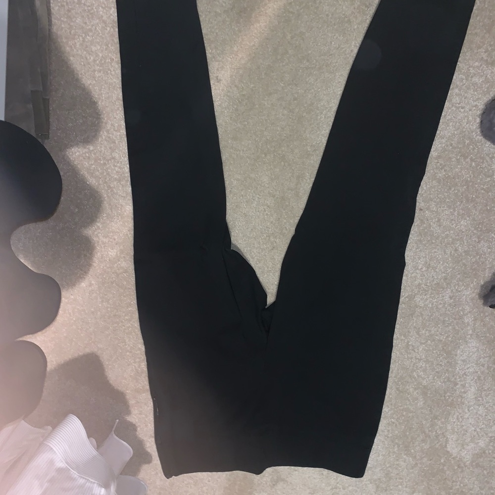 Skinny Leg Black stretch pants slight crop